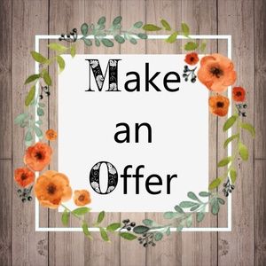 Like an item but not the price? Make me an offer!